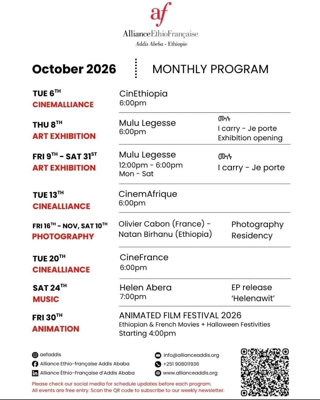 October 2026 Monthly Program (1/1)